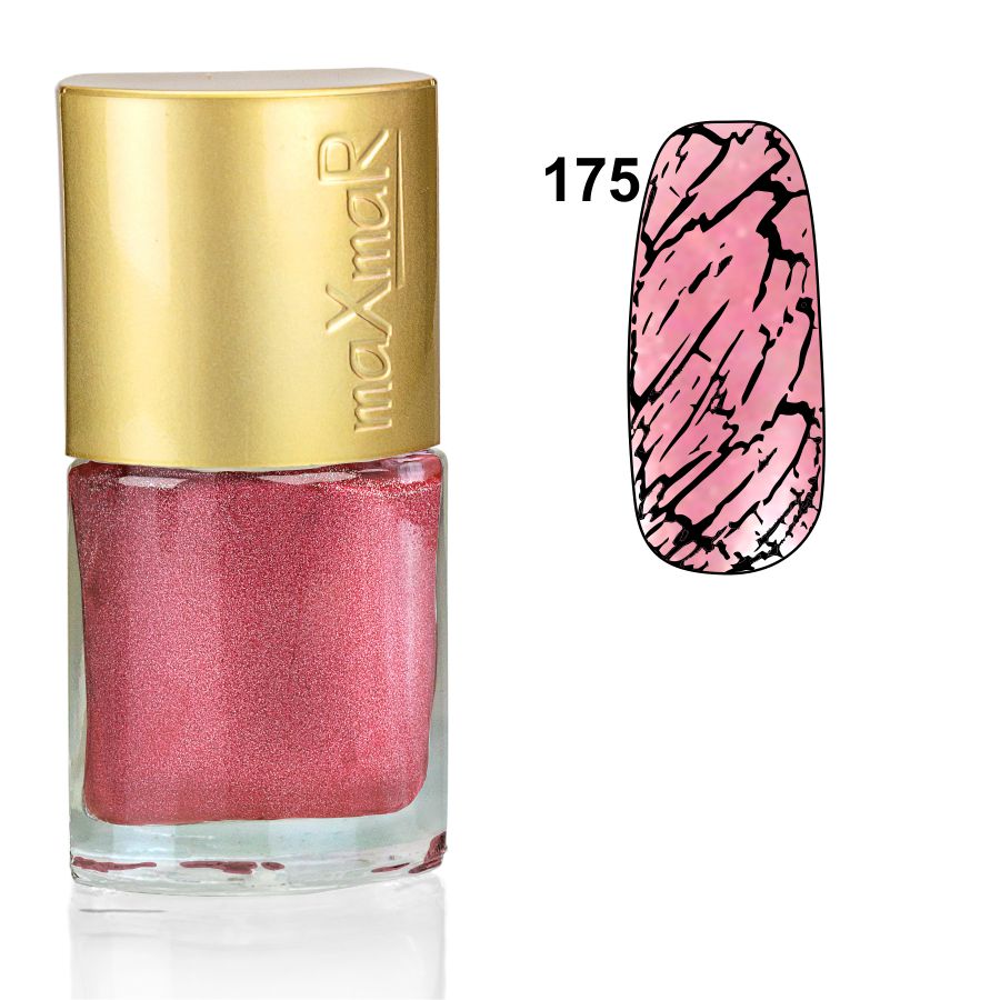 Фото Лак для ногтей MN-07T Трескающийся лак для ногтей № 175 (розовый с блестками)                                      