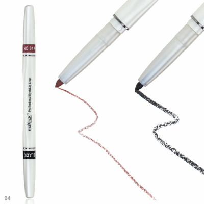 Фото maXmaR Двухсторонний механический контурный карандаш для губ art 005 № 04 Black+Natural maXmaR