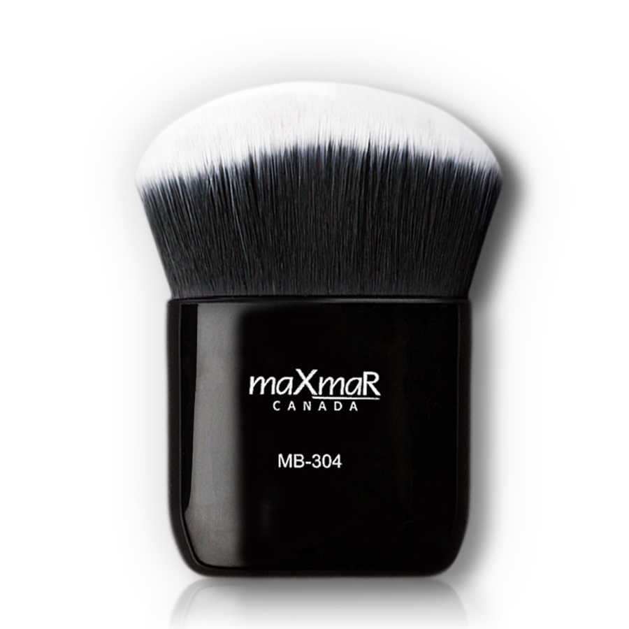 Фото Кисточки для макияжа Кисть кабуки для пудры, румян, бронзера плоская черная maXmaR Prof MB-304