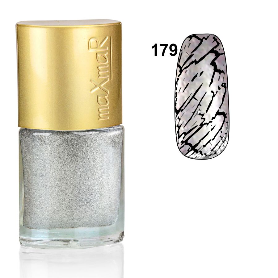 Фото Лак для ногтей MN-07T Трескающийся лак для ногтей № 179 (серебро)                                                  