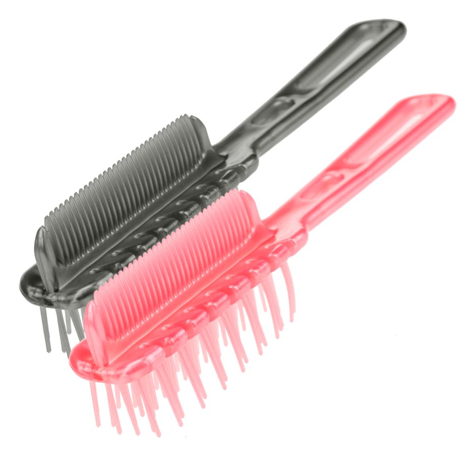 Фото Инструменты и аксессуары CR-4238 Расческа-гребешок для укладки волос 2цв. MIX (уп-24)