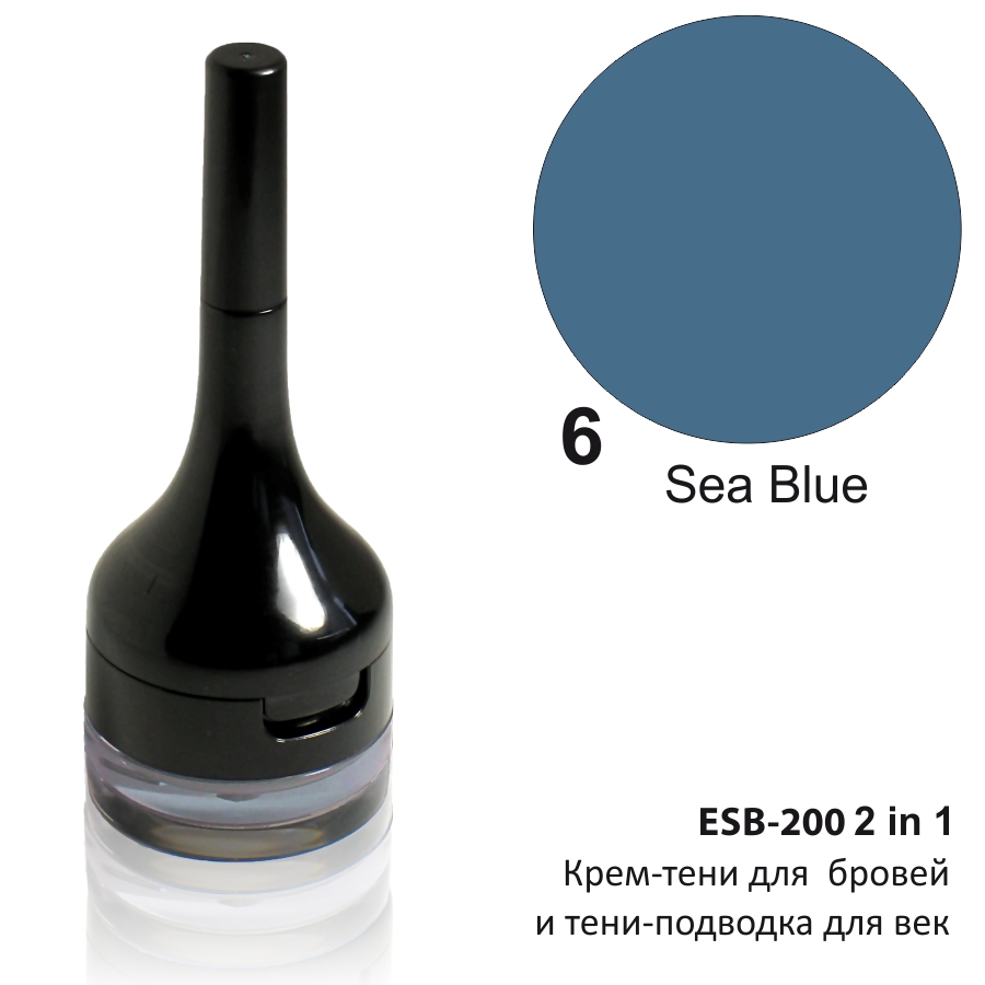Фото Декоративная косметика ESB-200 Крем-тени для бровей и тени-подводка для век 2 in 1 (уп-12шт) № 06 Sea Blue                 