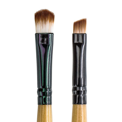 Фото maXmaR Двусторонняя кисть для макияжа бровей, нанесения консилеров и теней  №142 maXmaR